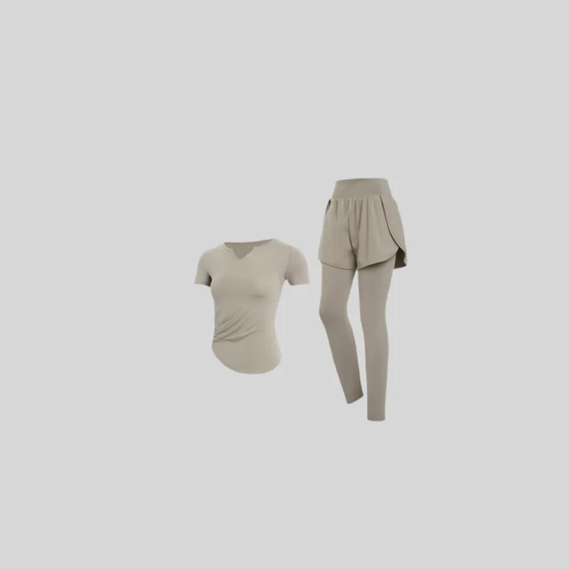SINGLELADY Yoga Sets Polyester Pilates Training Quick-Dry Workout Clothing-3