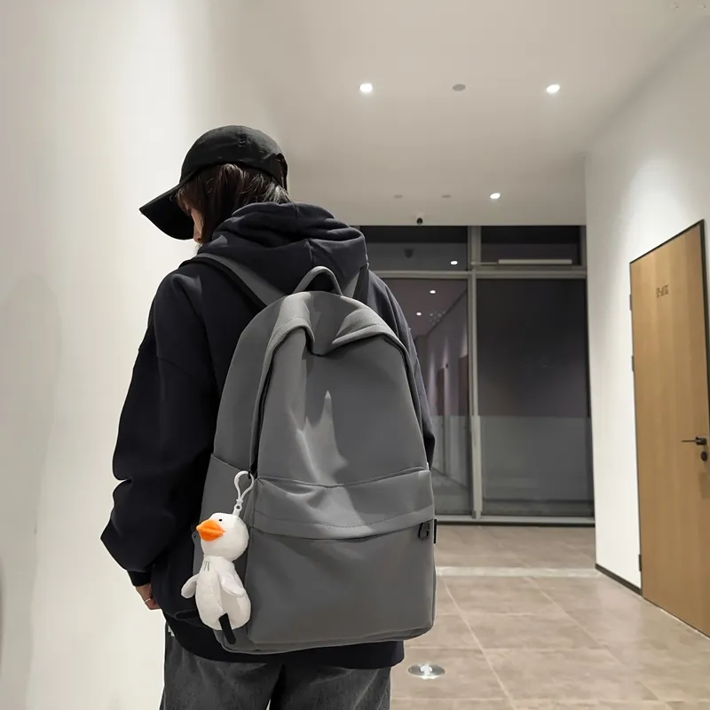 Villelon Nylon Backpack Unisex Black/White/Blue/Pink-17