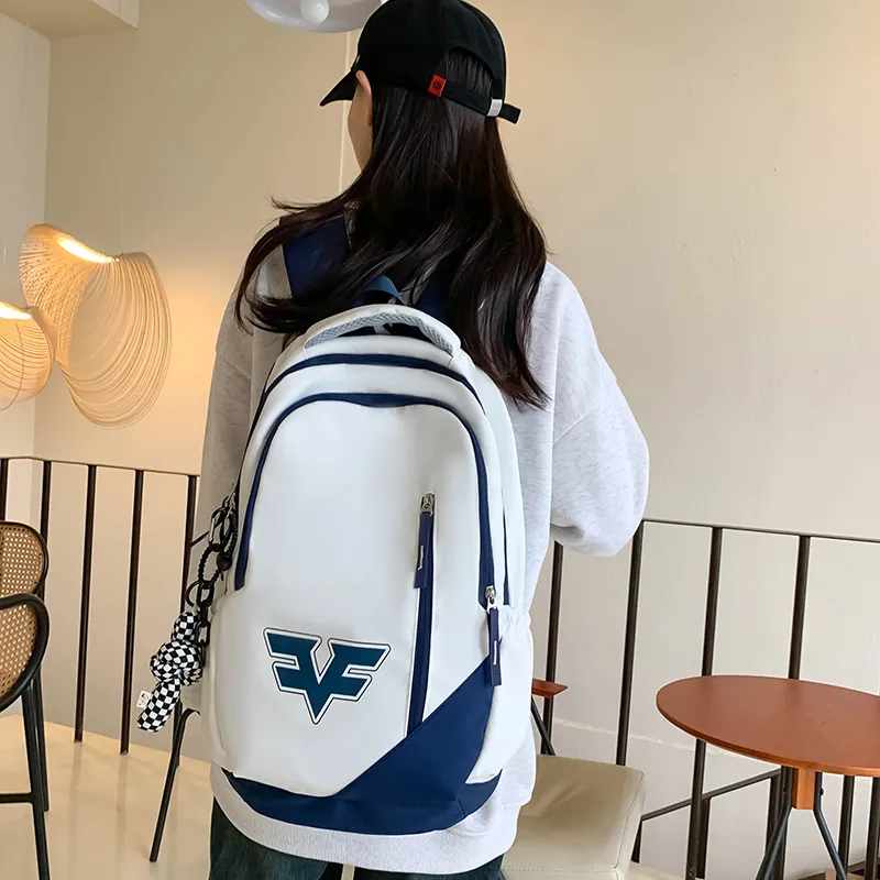 Villelon Nylon Backpack Unisex Red/Blue/Black/Red Blue Multicolor-41