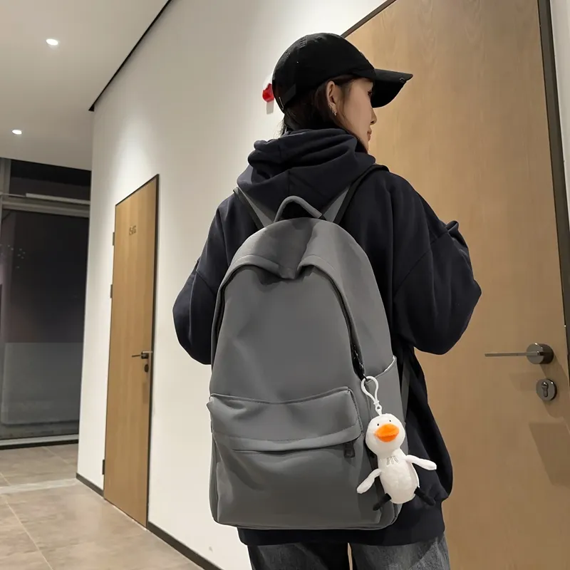 Villelon Nylon Backpack Unisex Black/White/Blue/Pink-19