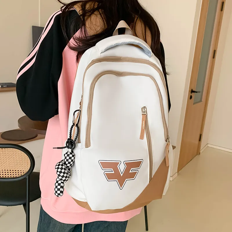 Villelon Nylon Backpack Unisex Red/Blue/Black/Red Blue Multicolor-39