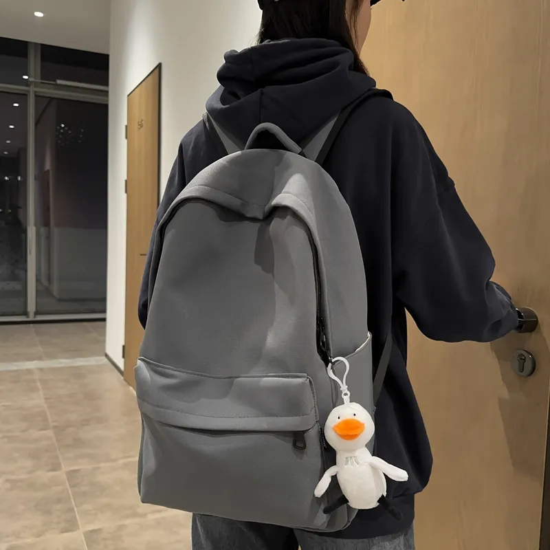 Villelon Nylon Backpack Unisex Black/White/Blue/Pink-18