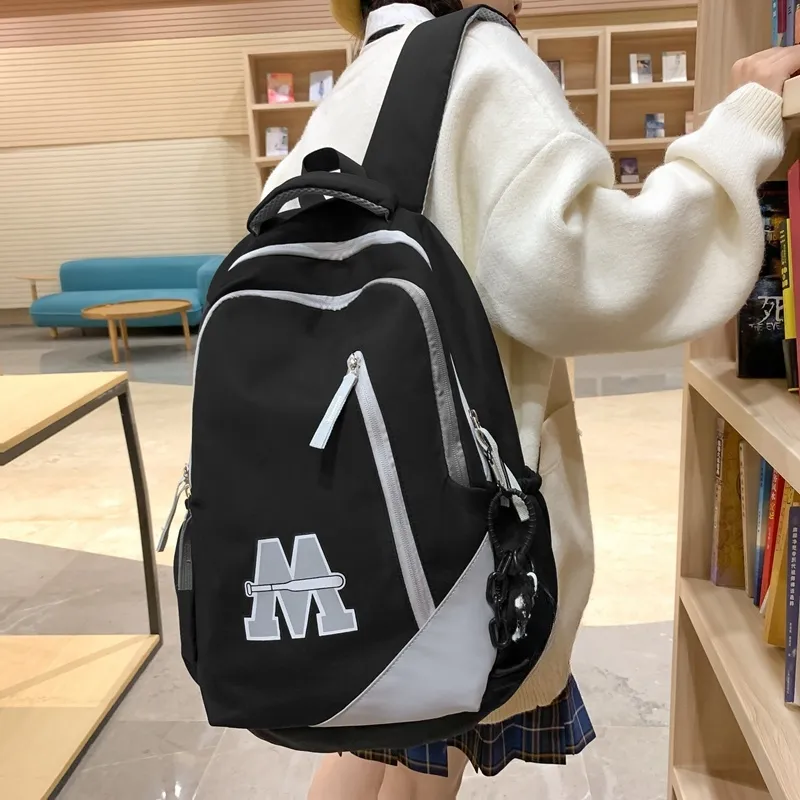 Villelon Nylon Backpack Unisex Red/Blue/Black/Red Blue Multicolor-22