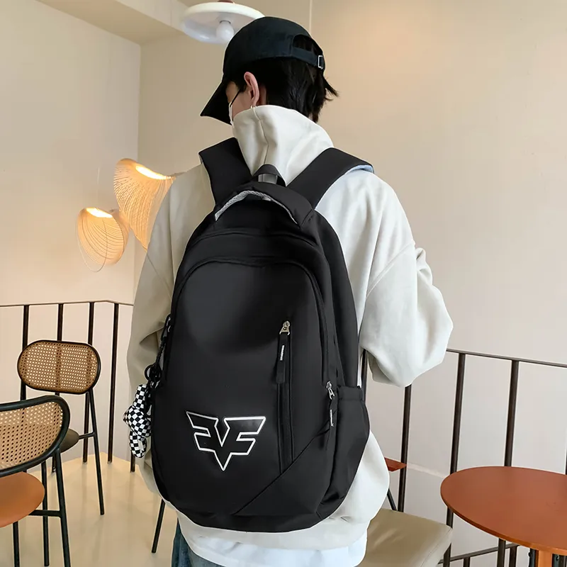 Villelon Nylon Backpack Unisex Red/Blue/Black/Red Blue Multicolor-33