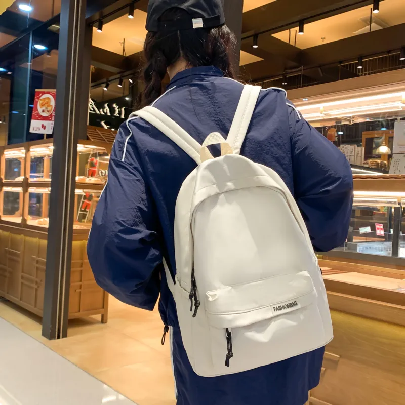 Villelon Nylon Backpack Unisex Black/White/Blue/Pink-6