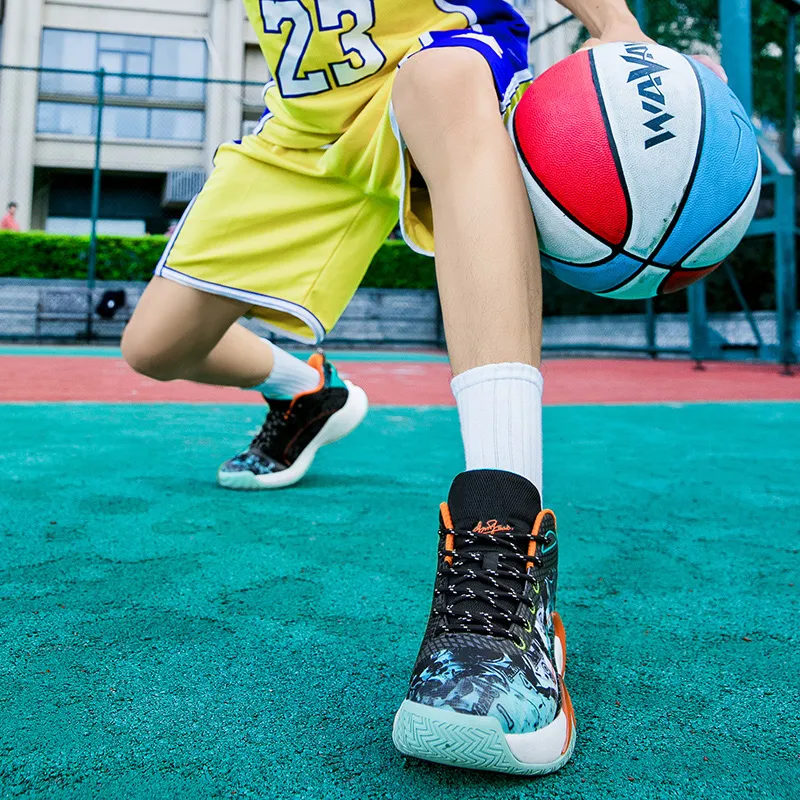 ANDEZHANMUSI Cushioning, Breathable, Slip Resistant Low Top Cushioning Technology Basketball Shoes Unisex-15