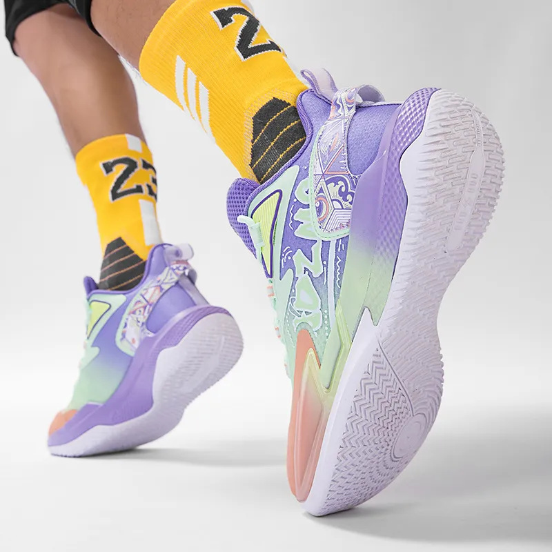 ANDEZHANMUSI Cushioning, Slip Resistant, And Abrasion Resistant Low Top Basketball Shoes Unisex-7