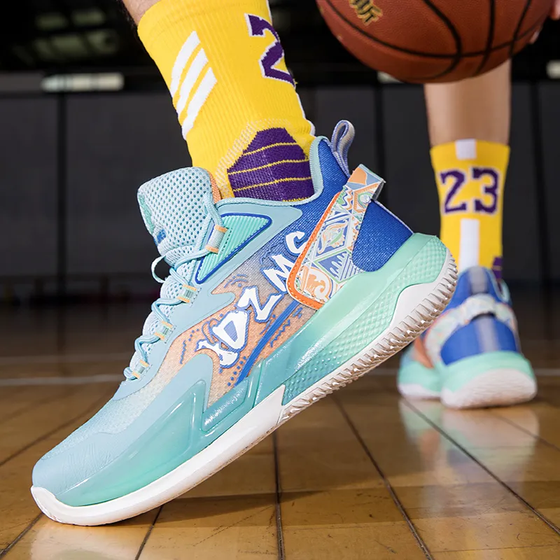 ANDEZHANMUSI Cushioning, Slip Resistant, And Abrasion Resistant Low Top Basketball Shoes Unisex-3