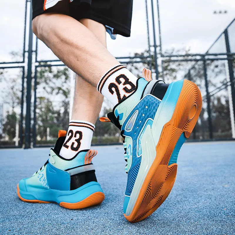 ANDEZHANMUSI Cushioning, Slip Resistant, And Abrasion Resistant Low Top Basketball Shoes Unisex-2