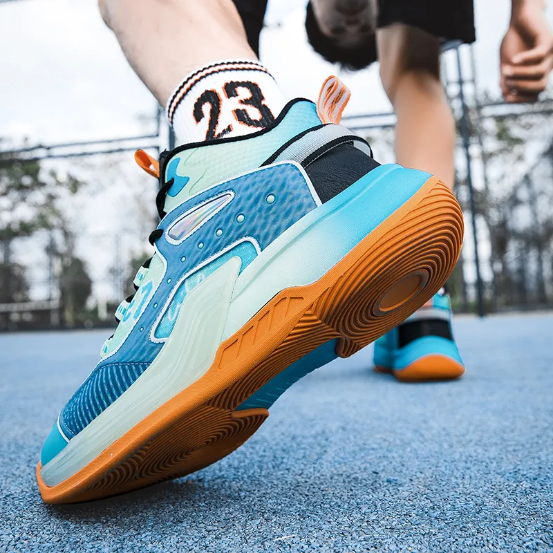 ANDEZHANMUSI Cushioning, Slip Resistant, And Abrasion Resistant Low Top Basketball Shoes Unisex-3