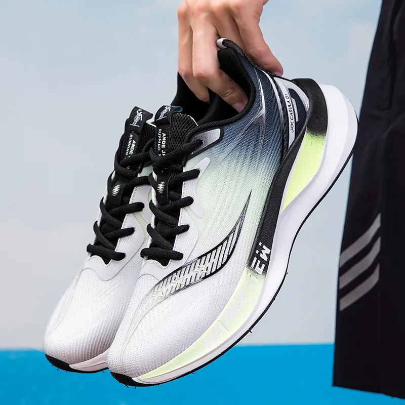 ANDEZHANMUSI Cushioning, Slip Resistant, And Abrasion Resistant Low Top Running Shoes Men's-6