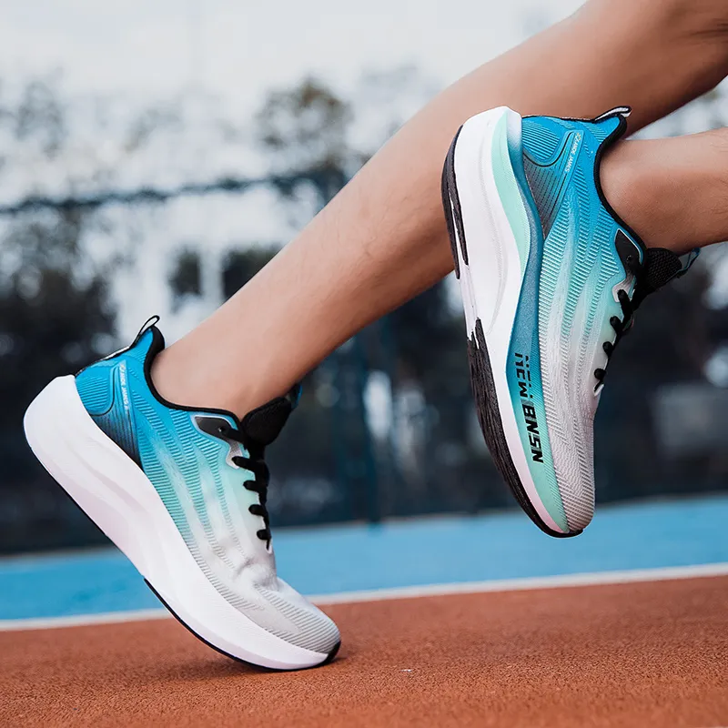 ANDEZHANMUSI Cushioning, Slip Resistant, And Abrasion Resistant Low Top Casual Running Shoes Men's-2