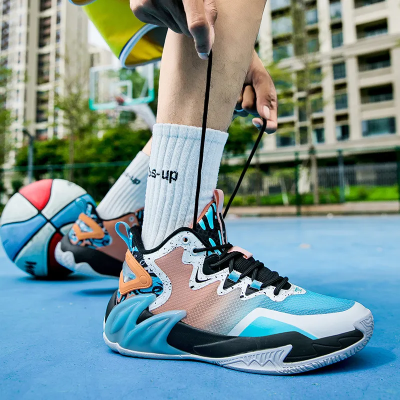 ANDEZHANMUSI Cushioning, Slip Resistant, And Abrasion Resistant Low Top Cushioning Technology Basketball Shoes Unisex-3