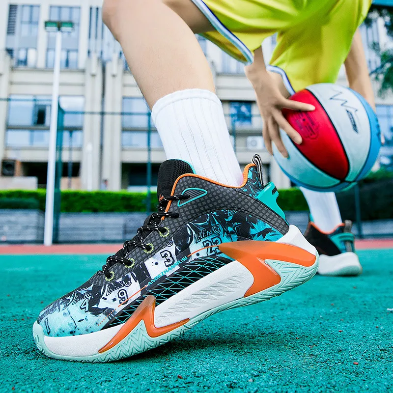 ANDEZHANMUSI Cushioning, Breathable, Slip Resistant Low Top Cushioning Technology Basketball Shoes Unisex-16