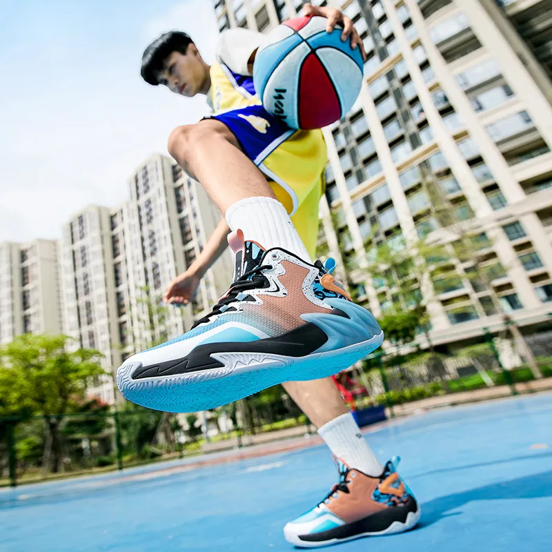 ANDEZHANMUSI Cushioning, Slip Resistant, And Abrasion Resistant Low Top Cushioning Technology Basketball Shoes Unisex-5