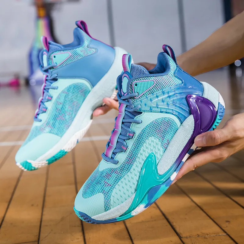 ANDEZHANMUSI Slip Resistant And Abrasion Resistant Coverage Mid Top Basketball Shoes Unisex-8