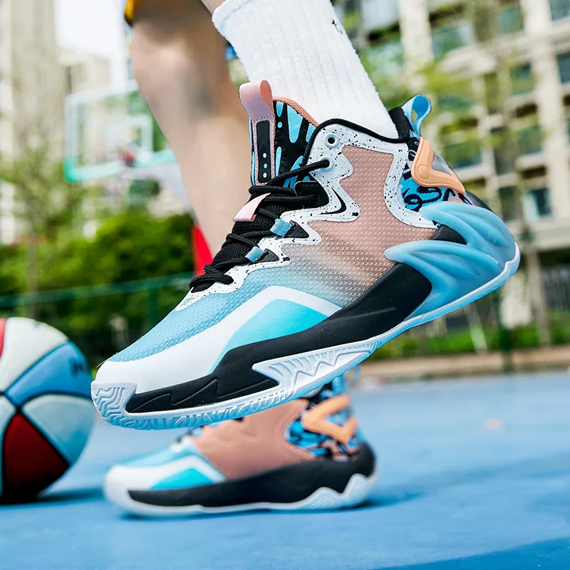 ANDEZHANMUSI Cushioning, Slip Resistant, And Abrasion Resistant Low Top Cushioning Technology Basketball Shoes Unisex-4
