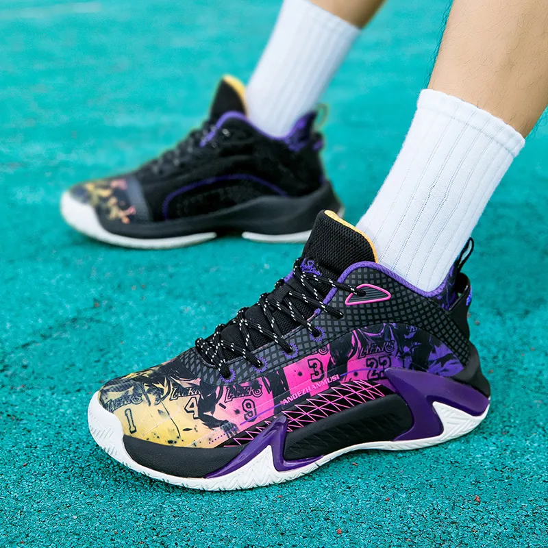 ANDEZHANMUSI Cushioning, Breathable, Slip Resistant Low Top Cushioning Technology Basketball Shoes Unisex-8