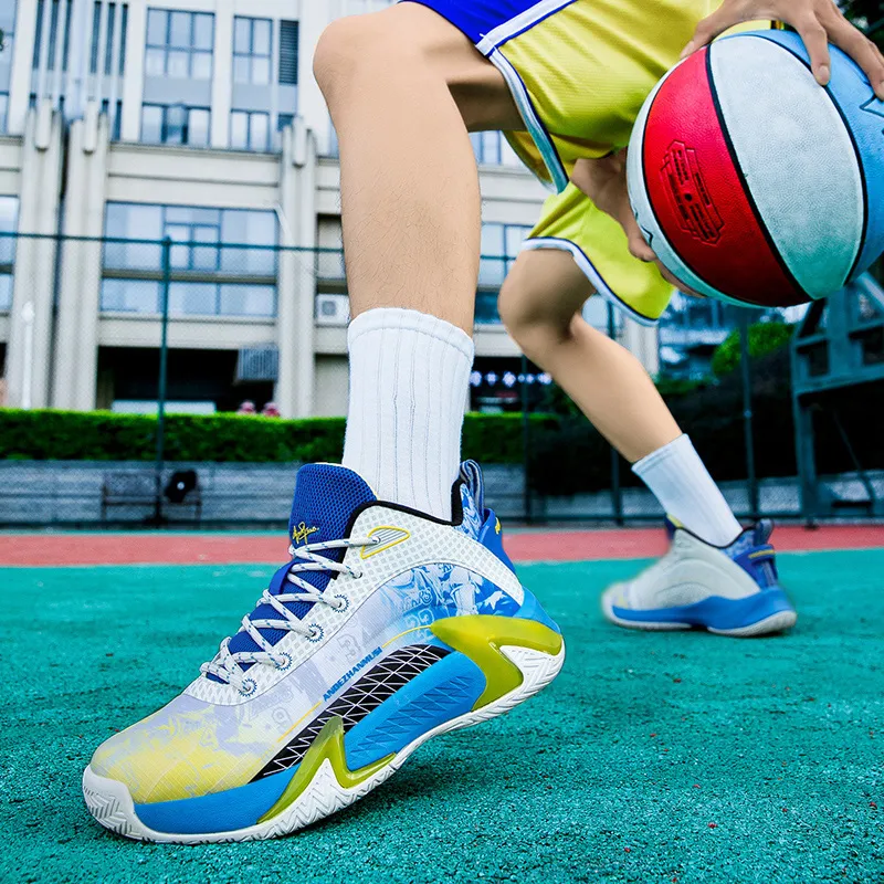 ANDEZHANMUSI Cushioning, Breathable, Slip Resistant Low Top Cushioning Technology Basketball Shoes Unisex-2