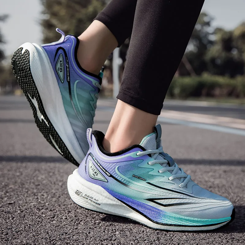ANDEZHANMUSI Cushioning, Abrasion Resistant, Slip Resistant Low Top Marathon Running Shoes Unisex-12