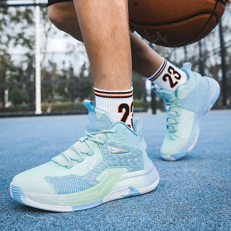 ANDEZHANMUSI Cushioning, Slip Resistant, And Abrasion Resistant Low Top Basketball Shoes Unisex-9