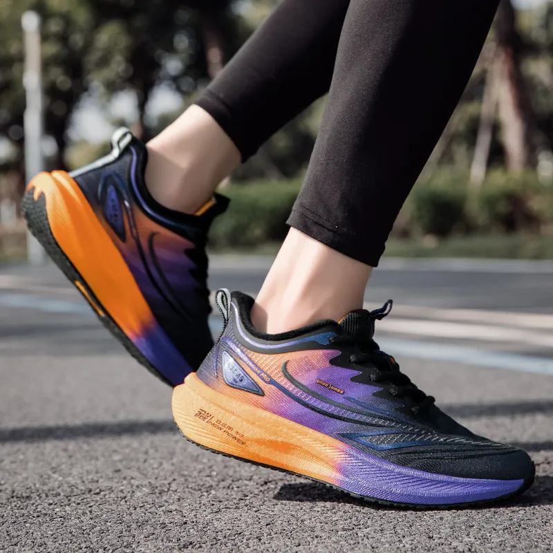 ANDEZHANMUSI Cushioning, Abrasion Resistant, Slip Resistant Low Top Marathon Running Shoes Unisex-4