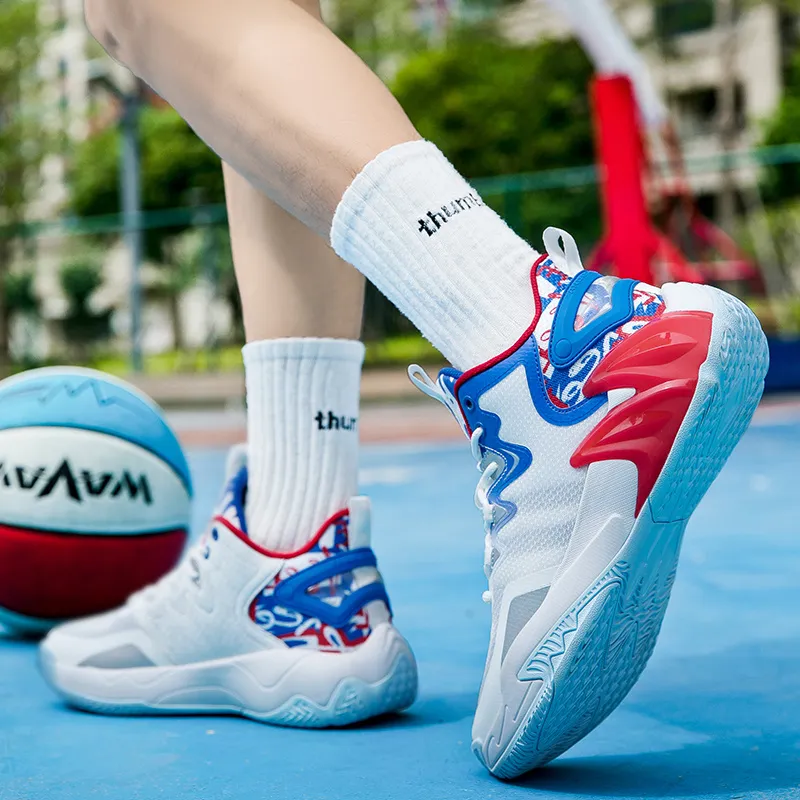 ANDEZHANMUSI Cushioning, Slip Resistant, And Abrasion Resistant Low Top Cushioning Technology Basketball Shoes Unisex-9