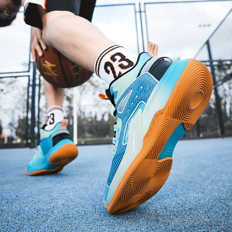 ANDEZHANMUSI Cushioning, Slip Resistant, And Abrasion Resistant Low Top Basketball Shoes Unisex-4