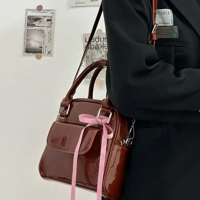 Worm's Home Artificial Leather Backpack Women's Coffee-4