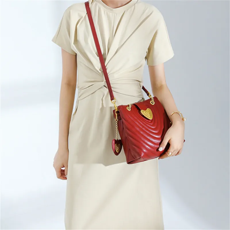 Worm's Home Pu Crossbody Bags Shoulder Bags Regular Women's Red-3