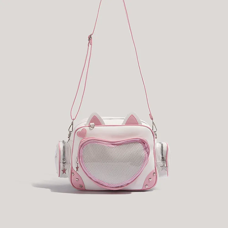 Worm's Home PU Backpack Regular Women's Pink-3