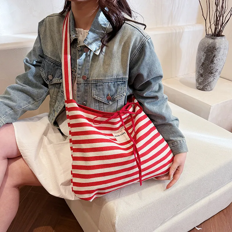 Worm's Home Canvas Bag Shoulder Bags Women's Multicolor-3