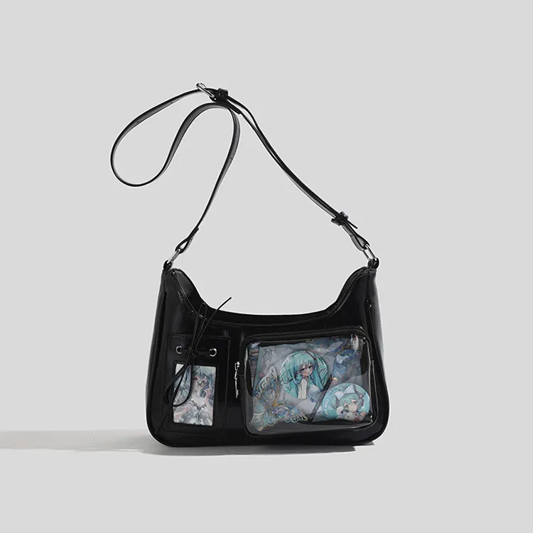 Worm's Home PU Shoulder Bag, Crossbody Bag Women's Multicolor-5