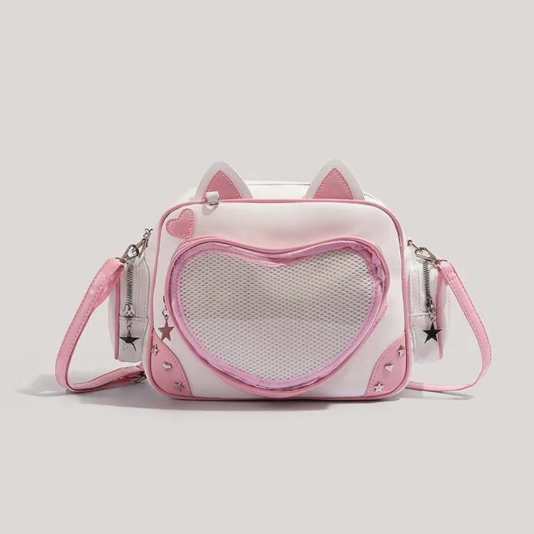 Worm's Home PU Backpack Regular Women's Pink-1
