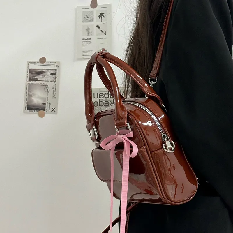 Worm's Home Artificial Leather Backpack Women's Coffee-1