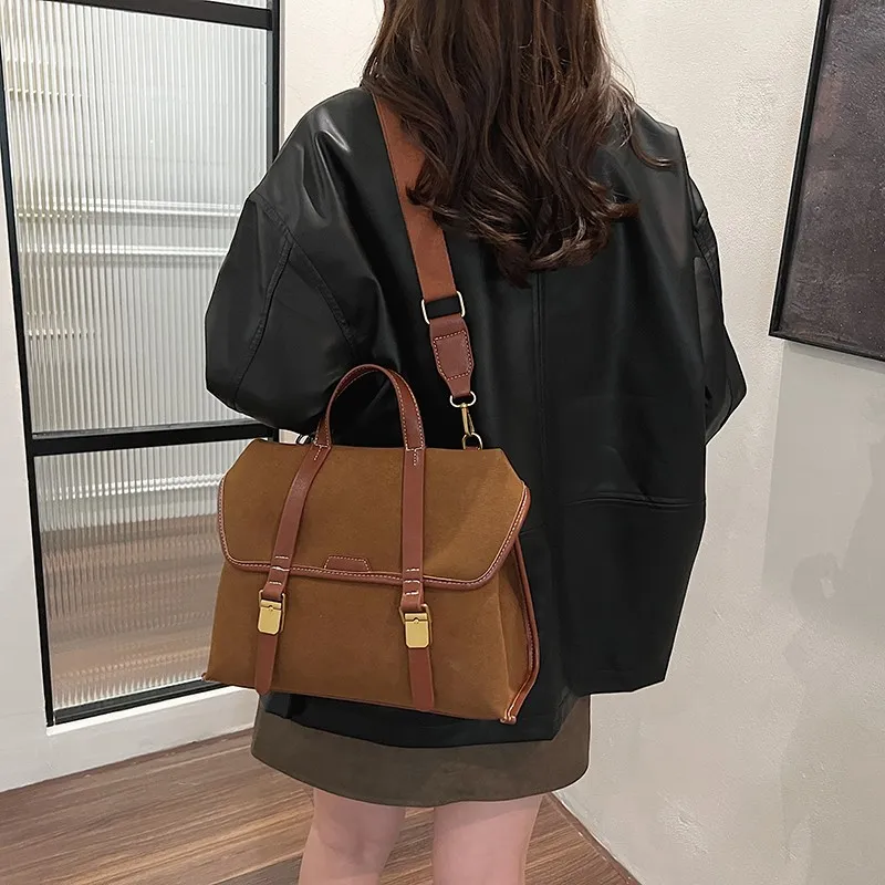Worm's Home PU Backpack Women's Black/Coffee/Brown-6