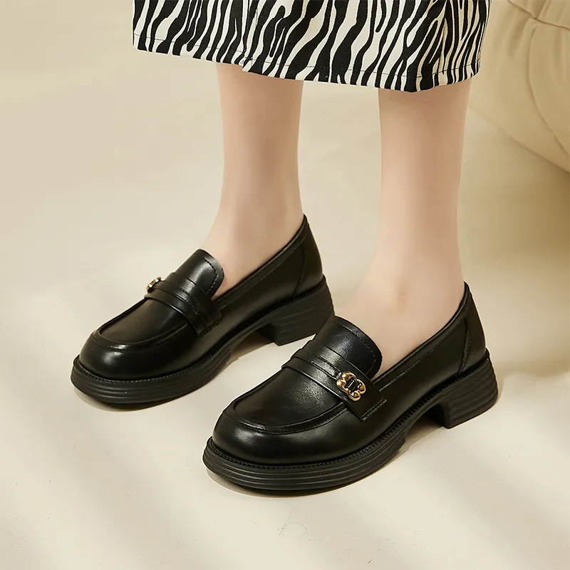 EXULL Q Ballet Flats Loafers 4cm Women's-5