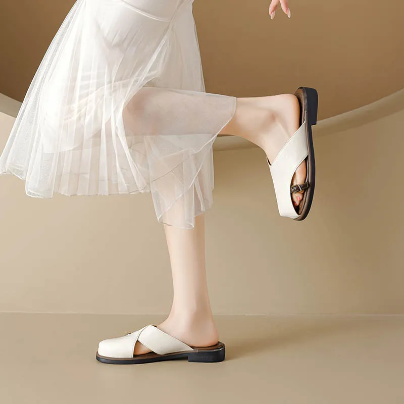 15 MINS Closed Toe Slippers 3cm Women's-10