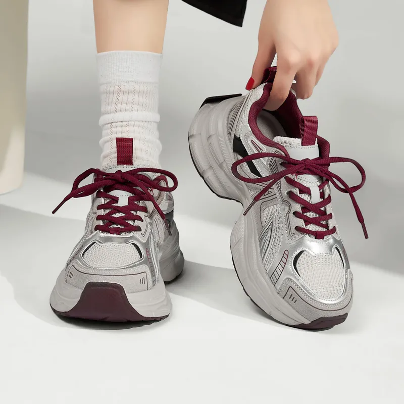 15 MINS Breathable Height Increase Low Top Chunky Sneakers Women's-17