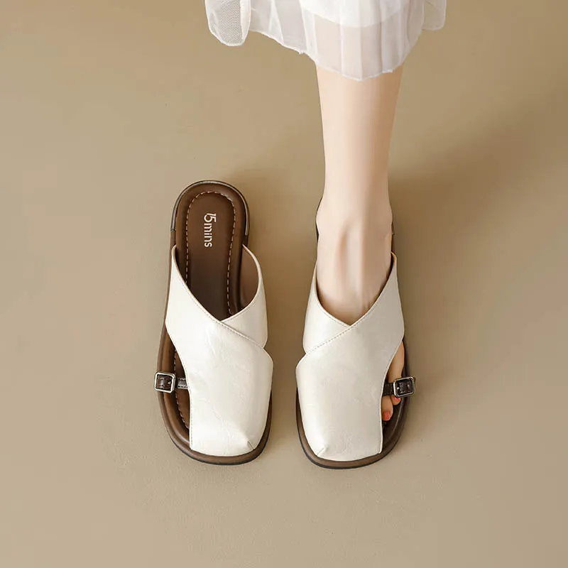 15 MINS Closed Toe Slippers 3cm Women's-11