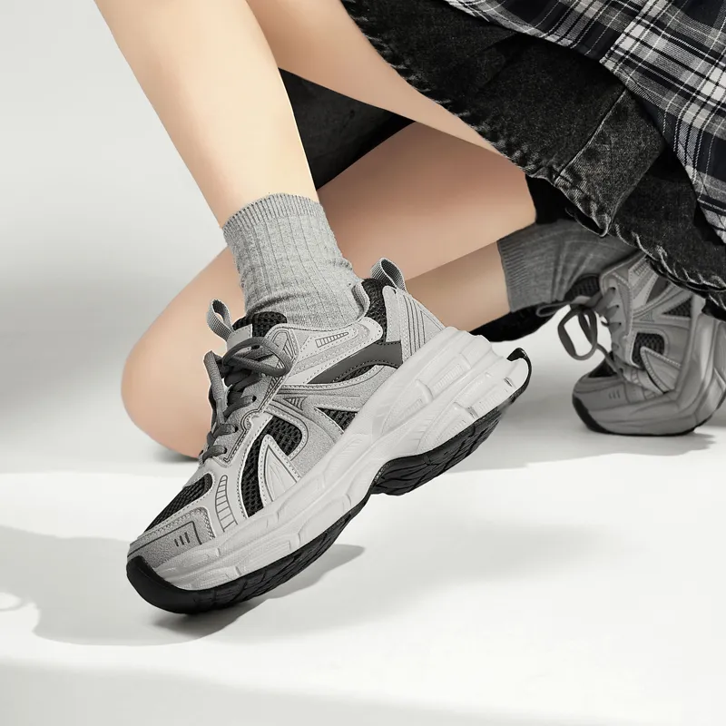15 MINS Breathable Height Increase Low Top Chunky Sneakers Women's-3