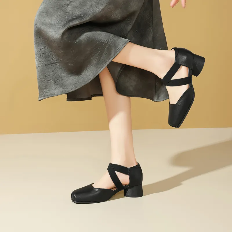15 MINS High Heels Women's Apricot/Black-9