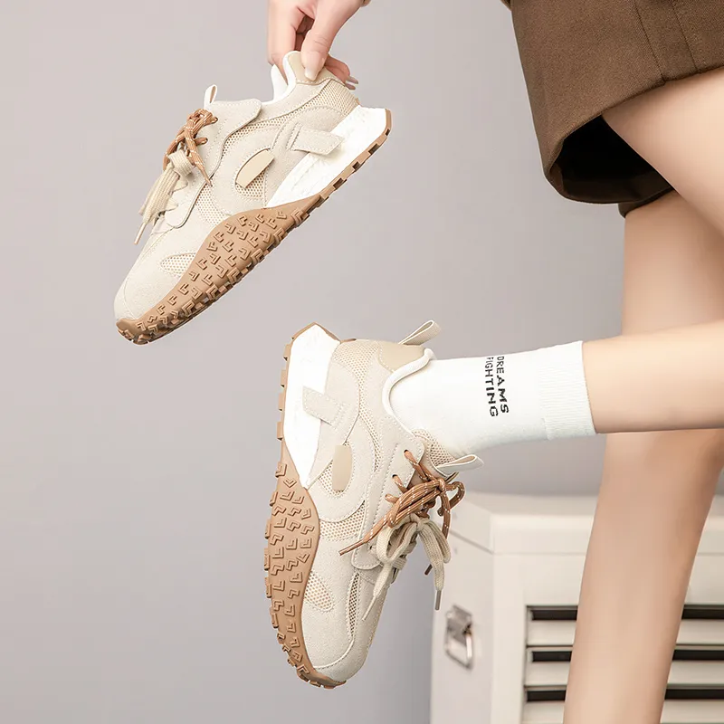15 MINS Lightweight Breathable Height Increasing Low Top Chunky Sneakers Women's-4