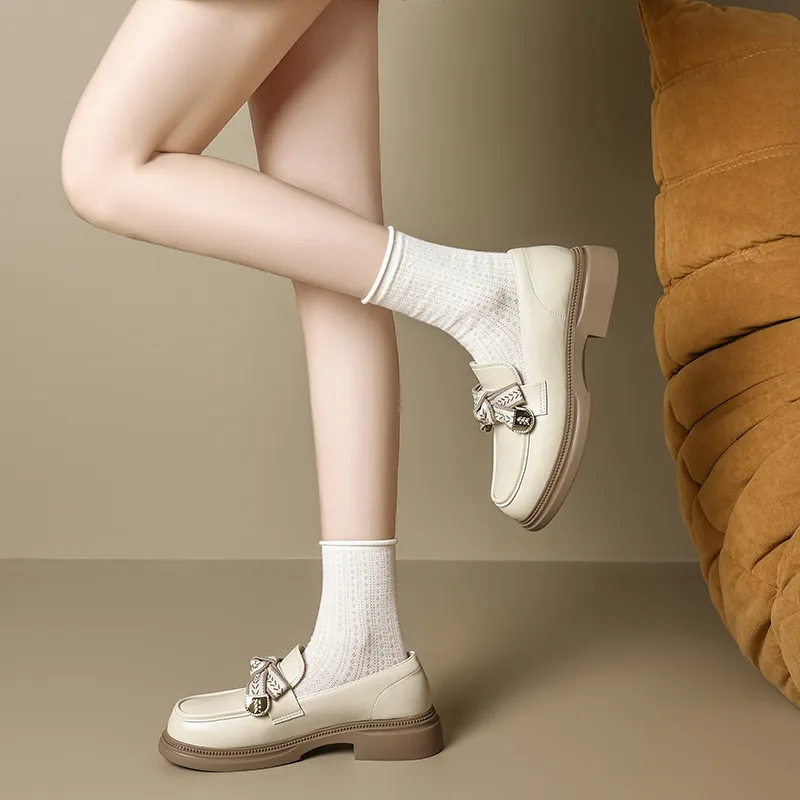 15 MINS Loafers Women's Black/Beige Apricot-8