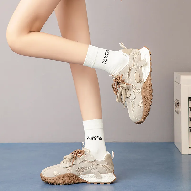 15 MINS Lightweight Breathable Height Increasing Low Top Chunky Sneakers Women's-2