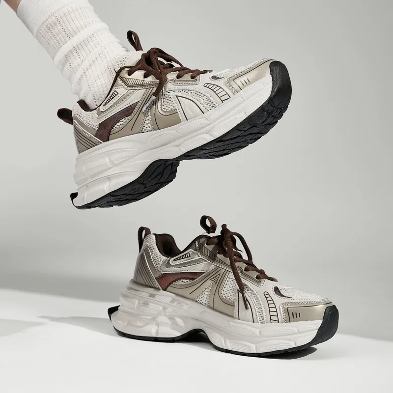 15 MINS Breathable Height Increase Low Top Chunky Sneakers Women's-10