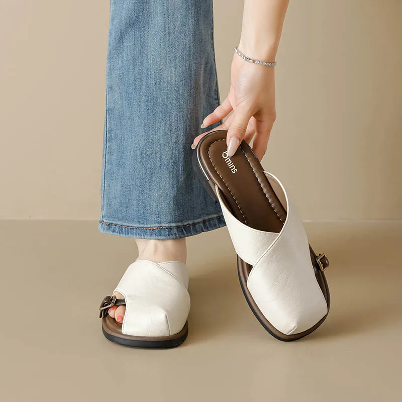 15 MINS Closed Toe Slippers 3cm Women's-13