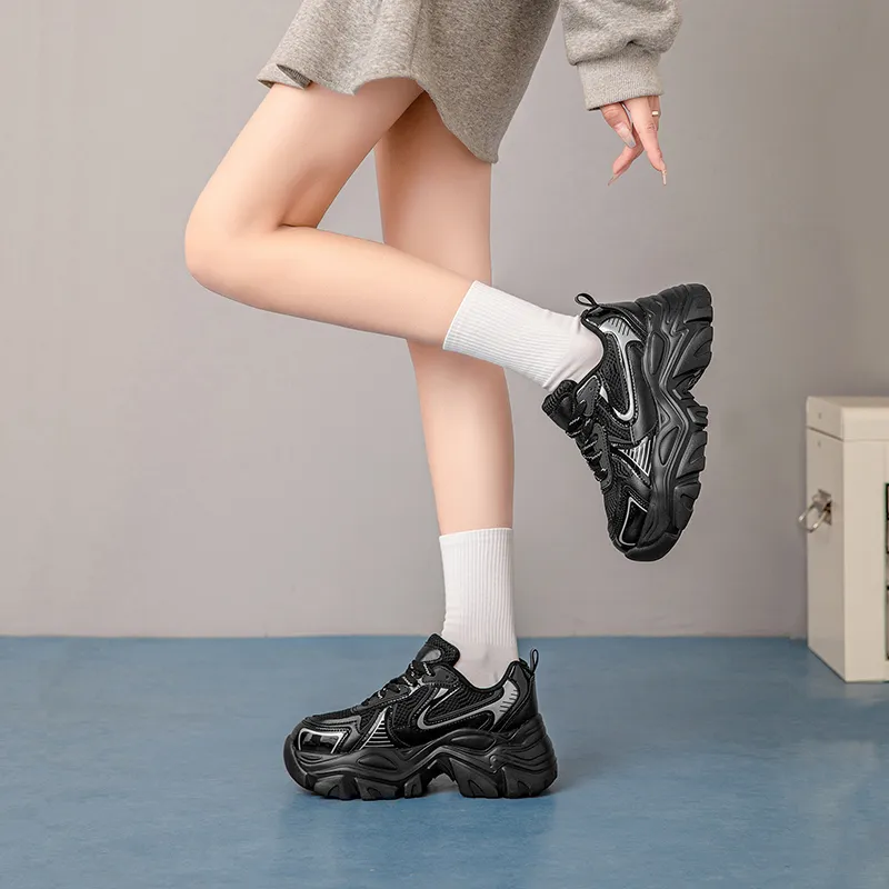 15 MINS Breathable Low Top Chunky Sneakers Women's-8
