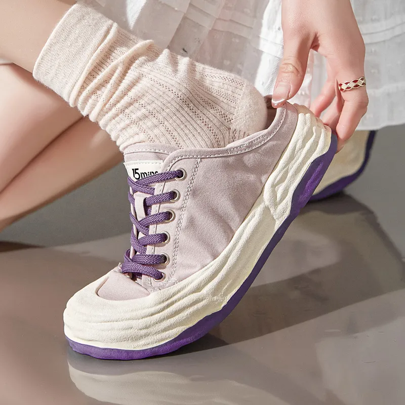 15 MINS Canvas Shoes 3cm Women's-17