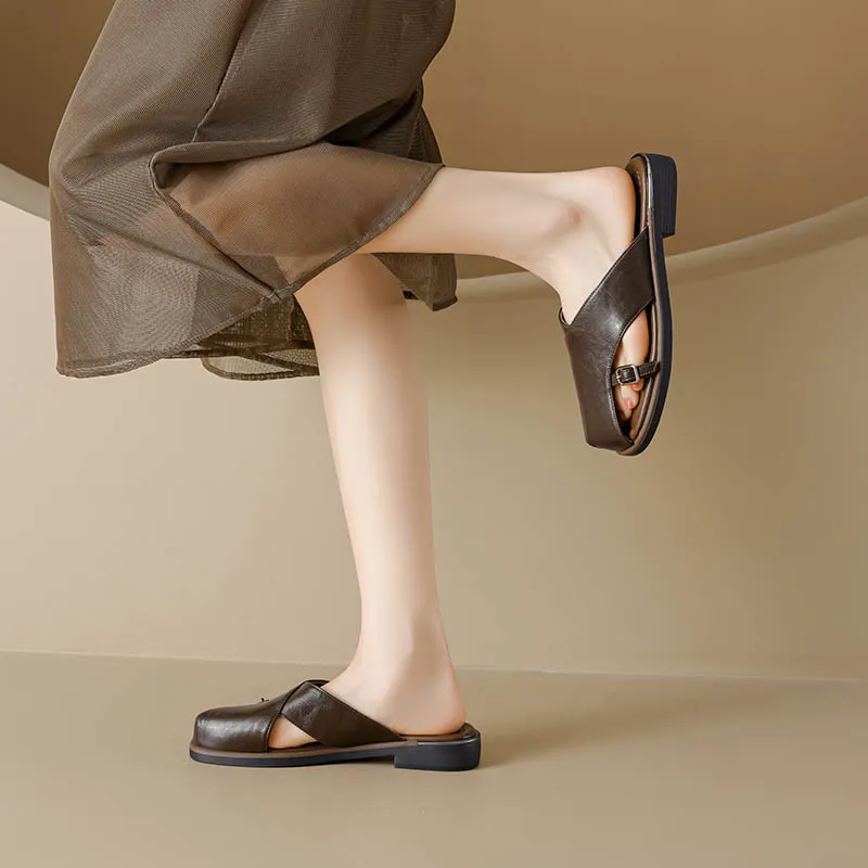 15 MINS Closed Toe Slippers 3cm Women's-3